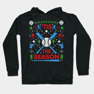 Funny Baseball 'Tis the Season Ugly Christmas Sweater Party Shirt Hoodie